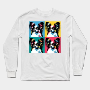 Papillon Pop Art - Dog Lover Gifts Long Sleeve T-Shirt